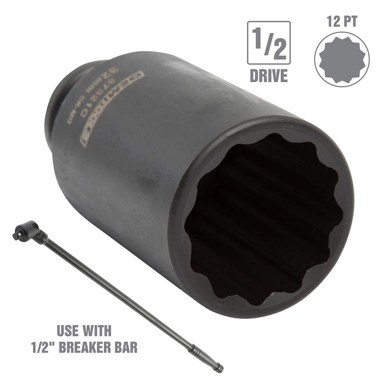 OEMTOOLS 37321 8 Piece 1/2 Inch Drive Axle Nut Socket
