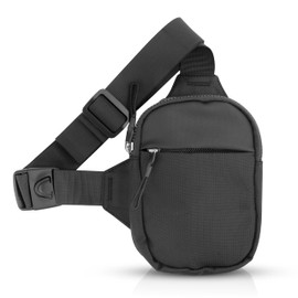 Nylon Sling Bag Crossbody Bag mit Schnallenschulterriemen Multifunktionale Brusttasche Geeignet für den täglichen Gebrauch, Reisen und Sport Schwarz