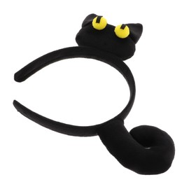Healvian Cartoon Cat Hairband Headbands Furry Head Band Kitten Ears for Women Cat Ear Hairband Ear Headband Furry Cat Ears Headband Cat Headband Cat Party Head Decoration Plush Black