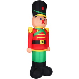 Fraser Hill Farm 12-Ft. Tall Nutcracker Blow Up Inflatable with Lights, Outdoor Christmas Inflatable Decoration for Lawn and Yard, Giant Festive Holiday Decor
