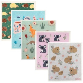 RetroKitchen Swedish Dish Sponge Cloth 5 Pack Bundle - Australiana