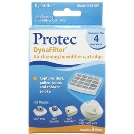 Protec DynaFilter Air Cleaning Humidifier Cartridges Replacement Filter 4 Model K14-3W 3 EA - Buy Packs and SAVE (Pack of 2)