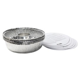 OMNIA Aluminium Mould with Cardboard Lid, Pack of 5