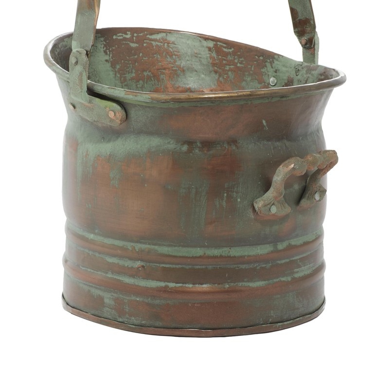 Deco 79 Metal Indoor Outdoor Planter Patina Tulip Style Bucket