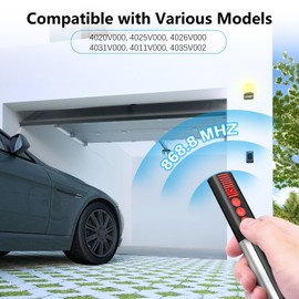 868.8 MHz Garage Door Opener, 3 Pieces Garage Door Opener Remote Control, 4 Channel Garage Door Remote Control Universal for 4020 TX03-868-4 4020V000