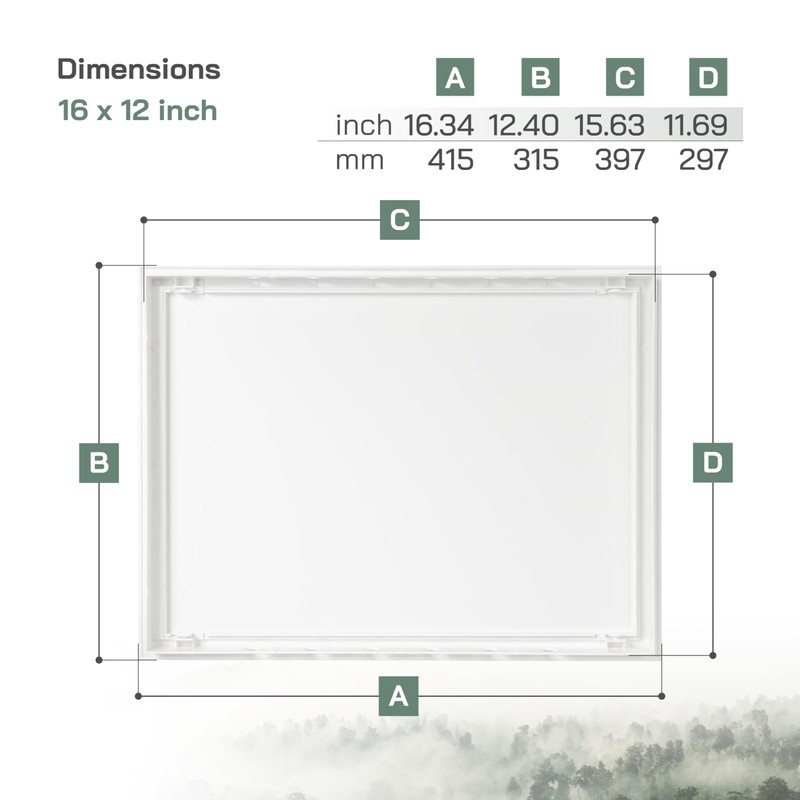 Vent Systems 16" x 12" Inch White Plastic Access Panel