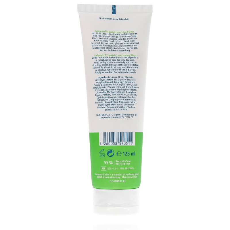 Fußpunkt Island Moss Special Cream Moisturiser for Very Dry Skin