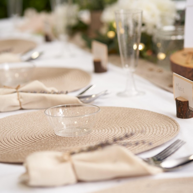 MATANA 40 Small Clear Hard Plastic Bowls (150ml) - Mini