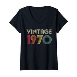 Womens 52nd Birthday Gift Idea Vintage 1970 T-Shirt Men Women V-Neck T-Shirt