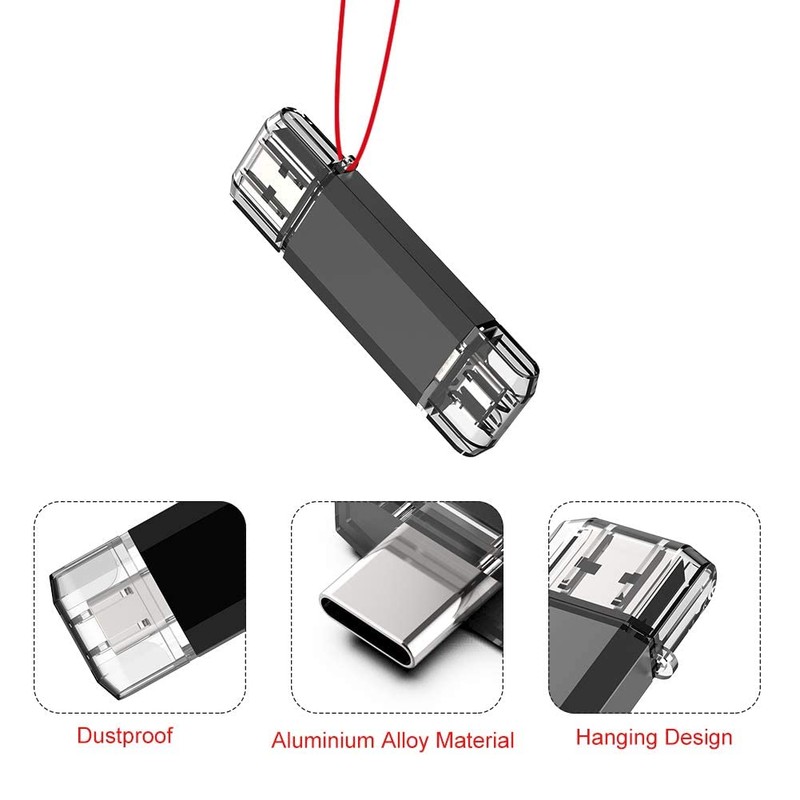 Vansuny 3 Pack 32GB USB C Flash Drive 2 in