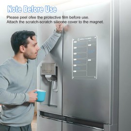 Langaelex Magnetic Meal Planner for Fridge Acrylic Weekly Menu Board for Kitchen, Shopping List and Chore Chart - 7.9 x 11.8