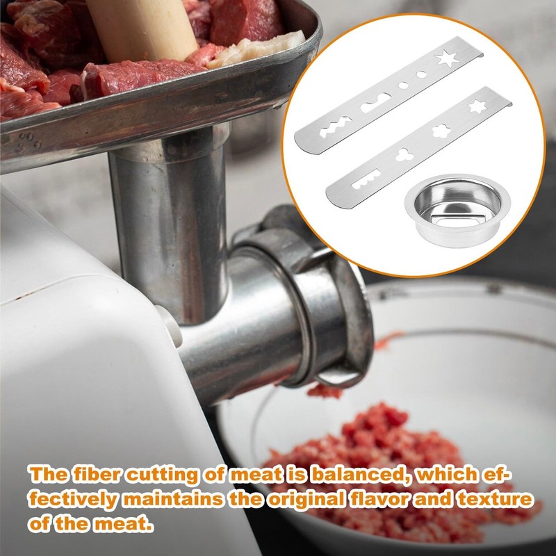 3 Pieces Meat Grinder Accessories, Shortbread Cookie Press Accessories, Stainless