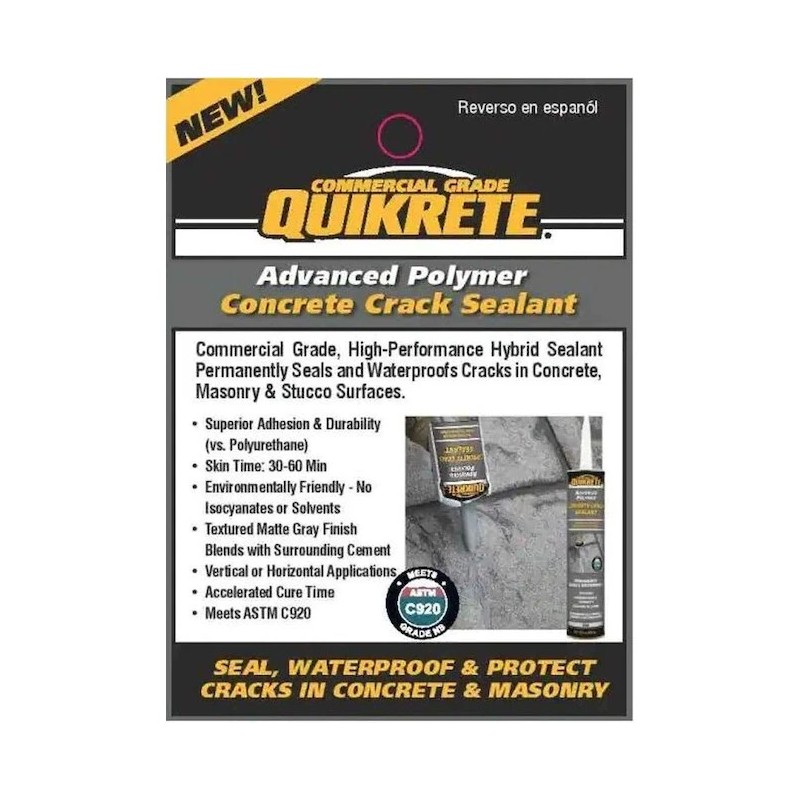 Quikrete Advanced Polymer Concrete Crack Gray Polyurethane 10-oz Repair