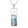 Suiknsn Mustard Seed Necklace 925 Sterling Silver Turquoise Mountain Pendant