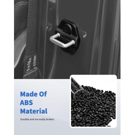 DSWSQ 6Pcs Door Lock Decoration Cover Fit for 2018-2025 Jeep Wrangler JL JLU 4XE Unlimited Sahara Sports Rubicon Gladiator JT 4Door, Black