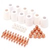 40Pcs Plasma Cutter Consumables Cutting Extended Electrode Electric Nozzle Ceramic