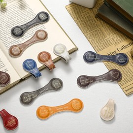 Relaxweex 48 Pcs Christian Magnetic Leather Bookmarks Vintage Bible Bookmarks Christian Employee Appreciation Church Gift Inspirational Scripture Page Clip for Book Lover Teacher Office Reading Supply
