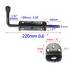 Black 2 Packs 8.5 Inch Heavy Duty Spring Loaded Latch