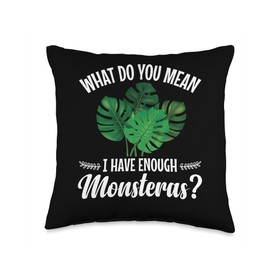 Monstera Seeds Monstera Live Variegated Monstera Plant Throw Pillow