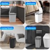 3 Pack Automatic Small Bathroom Trash Can with Lid -