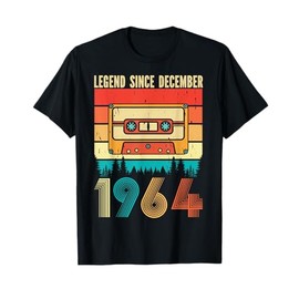 60 Years Old Legend Since December 1964 60th Birthday T-Shirt, black