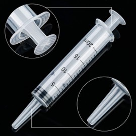 20ml & 60ml Syringe Plastic Liquid Measuring for Scientific Labs, Measuring, Watering, Refilling, Filtration, Feeding Pets, Medical Student, Oil or Glue Applicator Tools, 2pcs Syringe with 2pcs Tubes