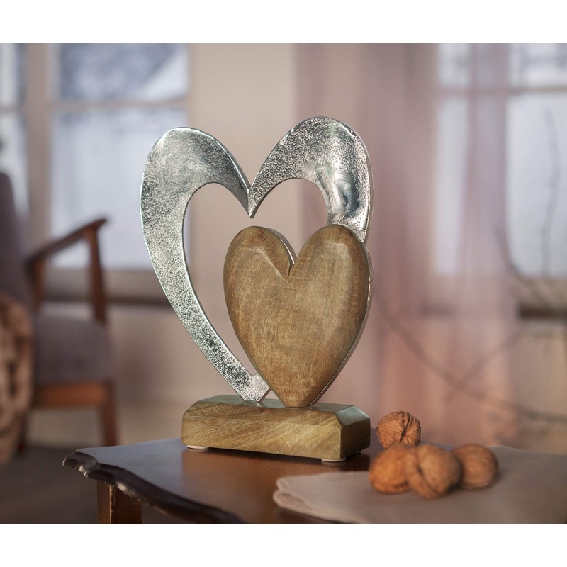 Wooden Decoration "Heart in Heart"