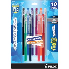 InvennionGroup Pilot, Frixion Colorsticks Erasable Gel Ink Pens, Fine Point 0.7 Mm, Pack Of 10,