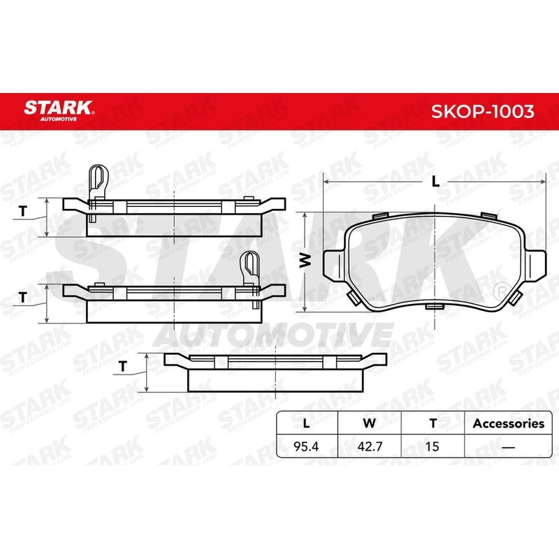 STARK SKOP-1003 Brake Pad Set, Disc Brake Pads, Brake Stones,