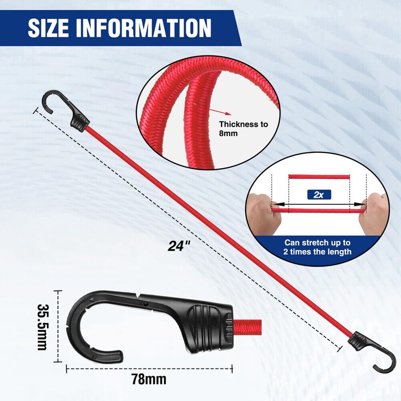 WORKPRO 30-PC Bungee Cords Assortment Includes 10" 18" 24" 32"