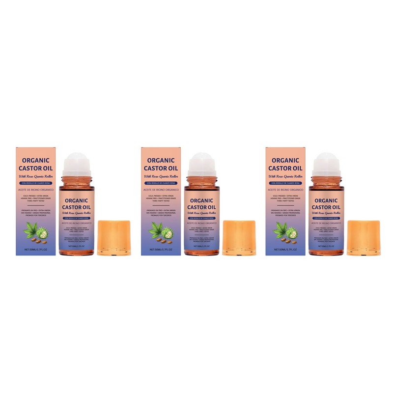 Castor Oil Roll-On Serum for Skin & Hair Care –