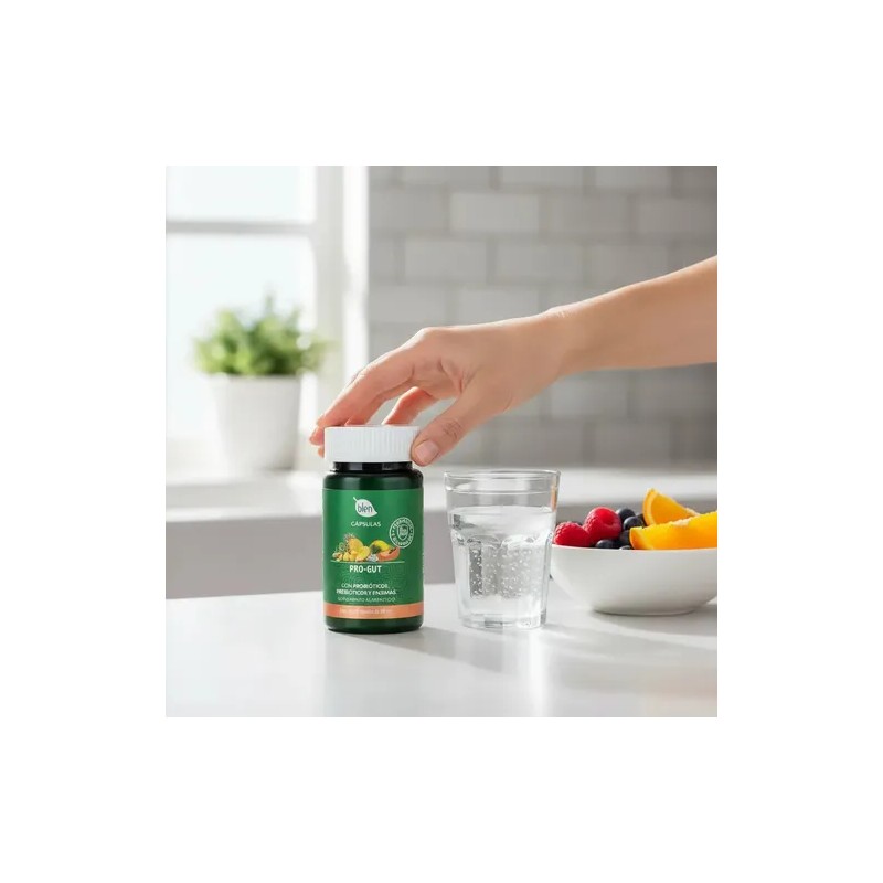 Pro Gut Blen Cápsulas Probioticos Prebioticos Digestivo 60pz Sin Sabor