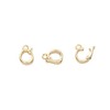 18K Gold Plated Pearl Removable Clasps 7x10mm Hole Ring Size