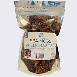 Herb To Body Full Spectrum Irish Sea Moss | Premium Quality Irish Moss | Multi-Color Wildcrafted From St Lucia Caribbean Water | Sun-Dried Sea Moss | 100% Natural & Raw | 4oz