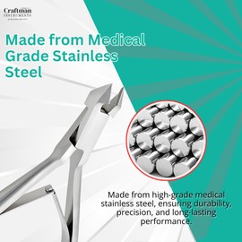 Ingrown Toenail Clippers for Thick Ingrown Nail Nippers Cuticle Remover Nails Dead Skin Calluses Nippers to Cut Thick Toe Nails Ingrown Toenail Tool Professional Toenail Nipper Silver