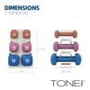 Tone Fitness 32 LB Neoprene Dumbbell Set with Storage Rack