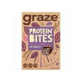 Graze Protein Bites Cocoa Vanilla Oat Squares 120g (4x30g) Pack of 4