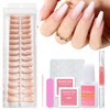 Pack of 240 Nude Gradient Soft Gel Press On Nails
