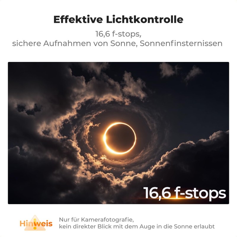 K&F Concept ND100000 Solar Eclipse Filter 95 mm (16.6 Stops)