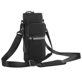 Water Bottle Carrier Cover Water Bottle Cover Nuovoware Holder Hand Bag Plastic Bottle Cover Pouch Waterproof Neoprene Insulated Water Bottle Protective Cover with Adjustable Shoulder Strap Fits