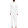 SWOMOG Men's Pajama Set Silk Satin Pajamas Classic Button-Down Sleepwear