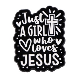 Just A Girl Who Loves Jesus Enamel Pin It's Like Punching People In The Face But With Words Badge Brooch For Backpacks Coats Hats Accessories