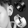 Yesallwas Earrings for Men Women,Stainless Steel Round Hoop Dot Earrings