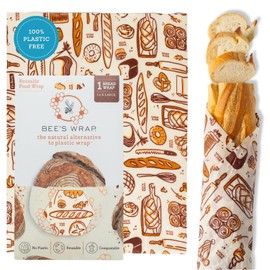 Bee's Wrap Beeswax Wraps for Bread - Beeswax Bread Wrap for Sourdough & Bread Storage - Plastic Free Made in USA Reusable Natural Food Wrap - Bakery Lane