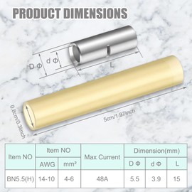 MANSVS Heat Shrink Butt Connectors, Wire Connectors Kit,A3c Submersible Pump Wire Splice Kit for #10#12#14 AWG Wire Crimp Terminals Butt Splices