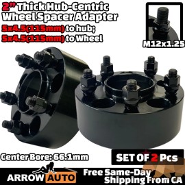 Arrow 2x 2" 5x4.5(115mm) Hub Centric Wheel Adapter Spacer Fits Infiniti Nissan Model