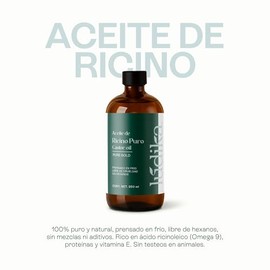 Aceite de Ricino Puro 250 ml | Nutre e Hidrata | para Cabello Pestañas Cejas Barba Uñas | Prensado en Frío Sin Hexanos