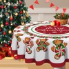 Tailus Merry Christmas Gingerbread Man Round Tablecloth 60 x 60