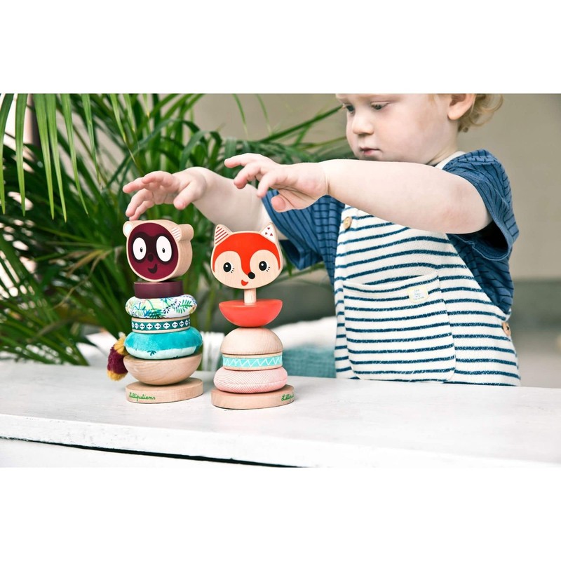 Lilliputiens - Stacking Pyramid Alice the Fox - Educational Wooden