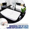 2-Pack Bathroom Sink Plug Replacement Pop Up Plugs for Wash